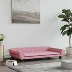 vidaXL Hondenmand 100x50x21 cm fluweel roze, Verzenden, Nieuw