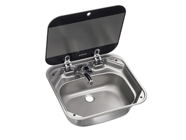 WASBAK RVS INBOUW MET DEKSEL - SNG 4237, Watersport en Boten, Bootonderdelen, Nieuw, Zeilboot of Motorboot, Ophalen of Verzenden