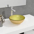 vidaXL Wasbak 30x12 cm gehard glas goudkleurig, Doe-het-zelf en Verbouw, Sanitair, Verzenden, Nieuw