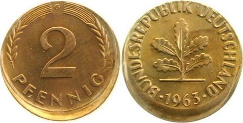 2 Pfennig Brd 1963g D15, Postzegels en Munten, Munten | Europa | Niet-Euromunten, Verzenden