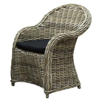 Roma dining tuinstoel naturel rotan - olefin black beschikbaar voor biedingen