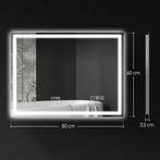 TRUUSK Badkamerspiegel Met Verlichting 80x60 Cm LED Spiegel, Verzenden, Nieuw