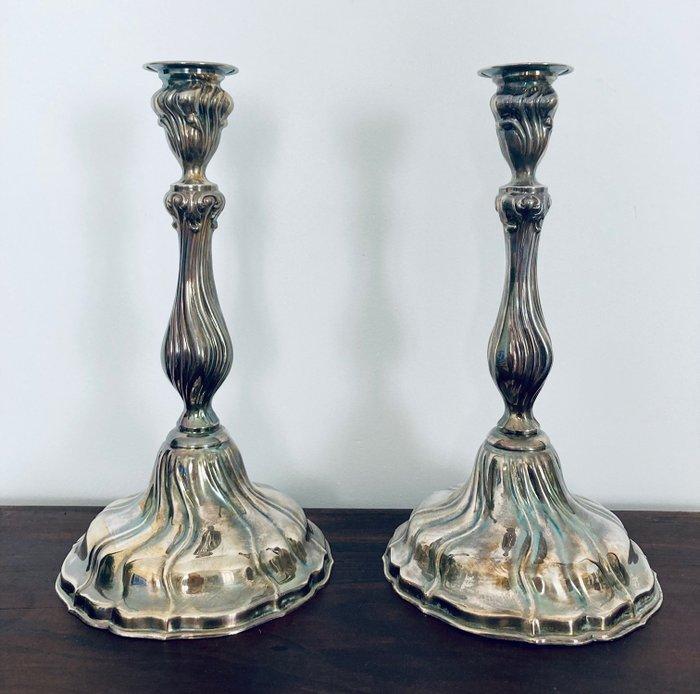 Kaarsenhouder (2) - Zilver, Antiek en Kunst, Antiek | Goud en Zilver