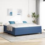 vidaXL Boxspring Bed Blauw 200x200 cm Corduroy Stof, Huis en Inrichting, Slaapkamer | Bedden, Overige maten, 200 cm, Stof, Verzenden