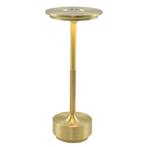 Moderne oplaadbare tafellamp goud, Arvind, 3W, warm tot koud, Huis en Inrichting, Lampen | Tafellampen, Nieuw, Ophalen of Verzenden