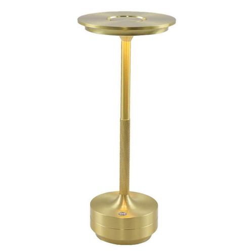 Moderne oplaadbare tafellamp goud, Arvind, 3W, warm tot koud, Huis en Inrichting, Lampen | Tafellampen, Nieuw, Metaal, Minder dan 50 cm