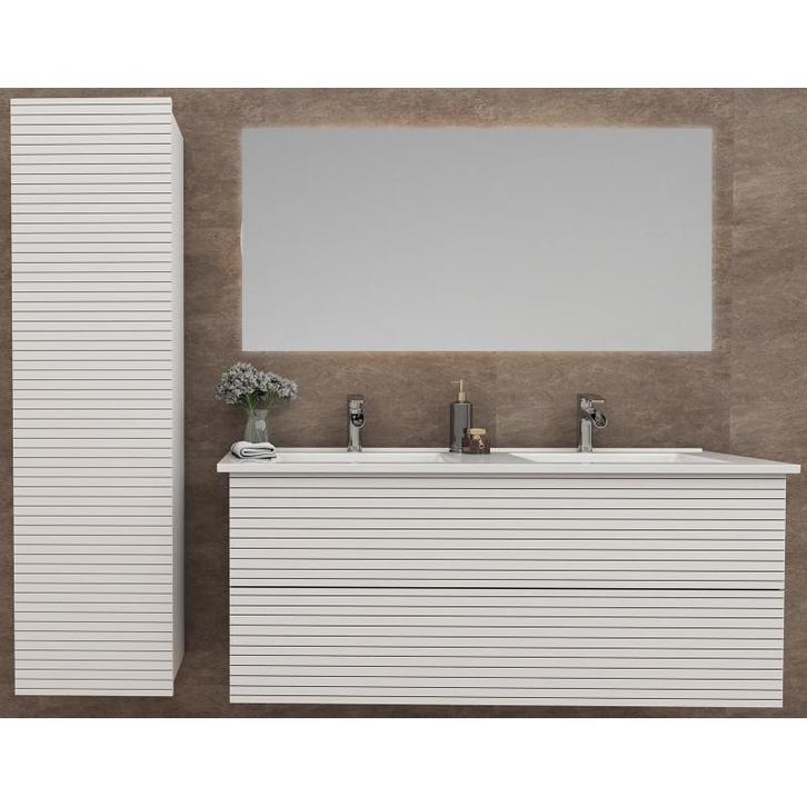 Badkamermeubel Elina Mat Wit 120CM (Badkamermeubels), Huis en Inrichting, Badkamer | Badkamermeubels, Nieuw, Ophalen of Verzenden