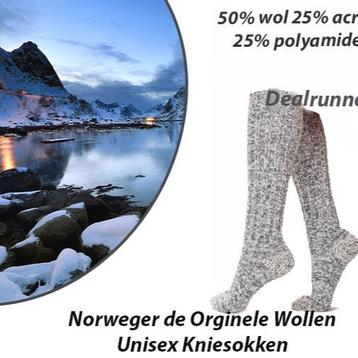 3-Paar Norweger de Orginele Wollen Unisex Kniesokken beschikbaar voor biedingen