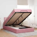 vidaXL Ottoman bed met matras 120x200cm fluweel roze, Verzenden, Nieuw, Twijfelaar, 120 cm