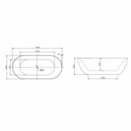 Vrijstaandbad Best Design Nicelook 180x86x60 cm Zilver, Ophalen of Verzenden, Nieuw
