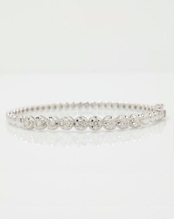 Armband - 14 karaat Witgoud - 1.10ct. tw. Diamant, Sieraden, Tassen en Uiterlijk, Armbanden