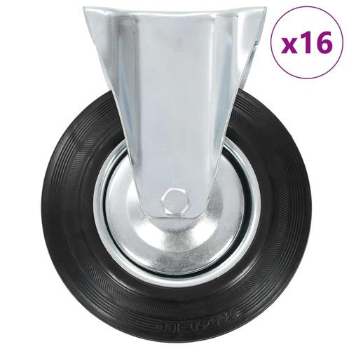 vidaXL 16 st Wielen vast 200 mm, Zakelijke goederen, Overige Zakelijke goederen, Verzenden