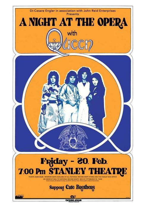 Posters - Poster Queen - A Night at the Opera, Verzamelen, Muziek, Artiesten en Beroemdheden, Zo goed als nieuw, Verzenden