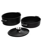 AMT Gastroguss Kookset met stoominzet – Geschikt voor all., Huis en Inrichting, Keuken | Potten en Pannen, Inductieplaat, Overige typen