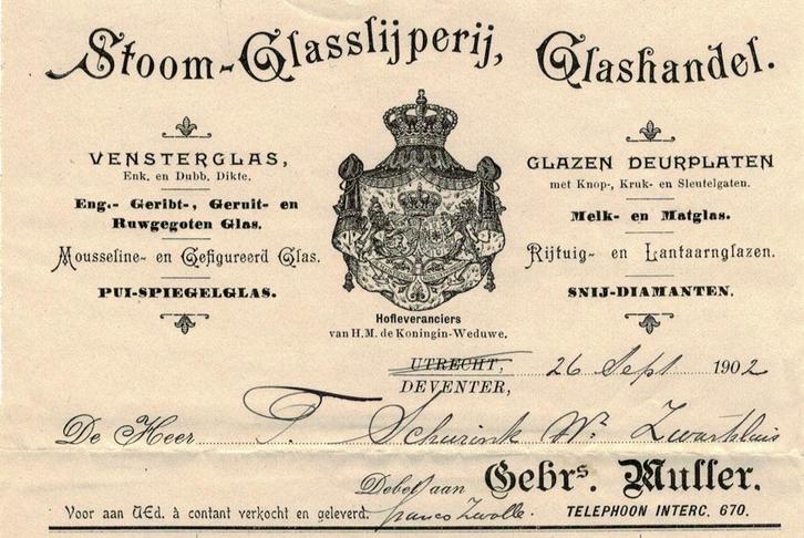 Glasfabrieken en glashandels: oude rekeningen en aandelen, Postzegels en Munten, Aandelen en Waardepapieren, Overige typen, Voor 1920