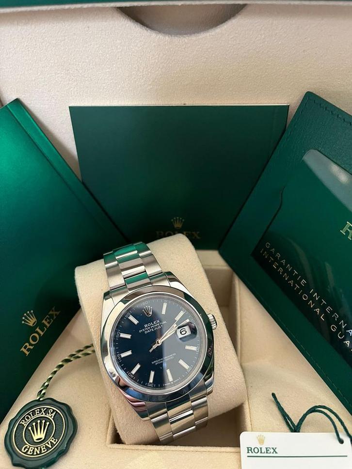 Rolex Datejust 126300 Blue stick dial (2020), Sieraden, Tassen en Uiterlijk, Horloges | Heren, Staal, Nieuw, Staal, Rolex, Polshorloge