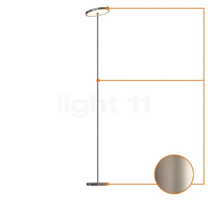 Top Light Sun Floor Vloerlamp LED Downlight, nikkel mat - ø, Huis en Inrichting, Lampen | Vloerlampen, Nieuw, Verzenden