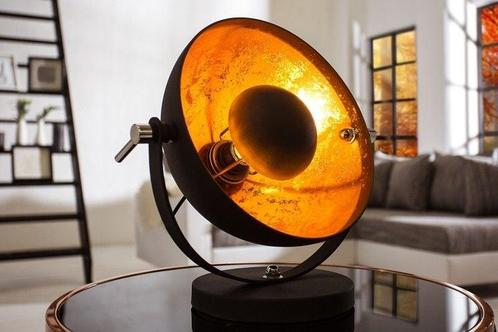 industrieele design tafellamp STUDIO 40cm zwart bladgoud, Huis en Inrichting, Lampen | Tafellampen, Ophalen of Verzenden