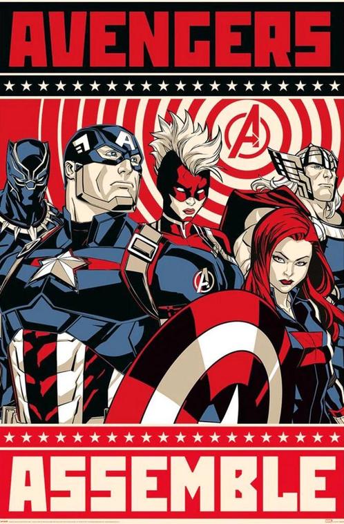 Poster Avengers Assemble  61x91,5cm, Verzamelen, Posters, Nieuw, A1 t/m A3, Verzenden