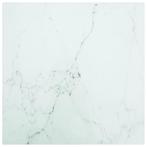 vidaXL Tafelblad marmerontwerp 6 mm 70x70 cm gehard glas wit, Huis en Inrichting, Tafels | Eettafels, Verzenden, Nieuw