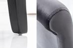 Design stoel CASA grijs fluweel met decoratieve knopen, Huis en Inrichting, Stoelen, Ophalen of Verzenden, Nieuw