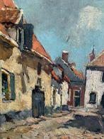 Jan van Vuuren (1871-1941) - Dorpsstraatje Elburg, Antiek en Kunst, Kunst | Schilderijen | Klassiek