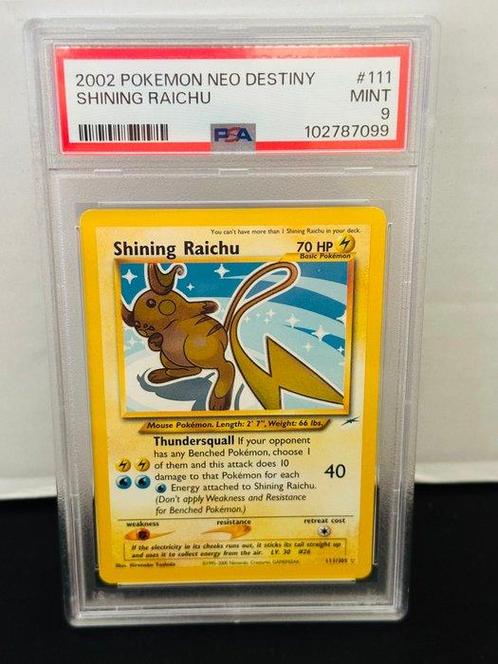 Pokémon - 1 Graded card - Shining raichu - PSA 9, Hobby en Vrije tijd, Verzamelkaartspellen | Pokémon