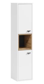 Badkamerkast Oliver 30 x 30 x 131 cm Wit / Eiken Kolomkast, Verzenden, Nieuw, (Half)hoge kast