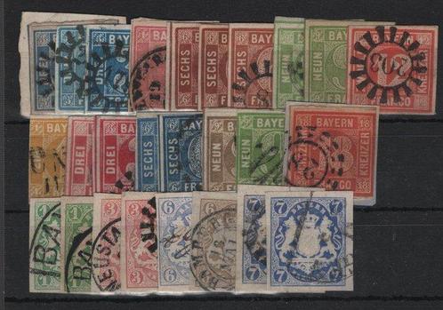Beieren 1850/1868 - Gesneden Kreuzer-uitgaven, enigszins, Postzegels en Munten, Postzegels | Europa | Duitsland
