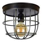 Brede kooi plafondlamp Nova, Vintage look, Ophalen of Verzenden, Nieuw, Metaal, Industrieel