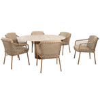 Colorado Martinique dining tuinset 160xH75 cm rond 7 delig, Tuin en Terras, Tuinsets en Loungesets, Ophalen of Verzenden, Nieuw