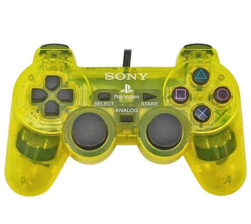 Sony Playstation 2 DualShock 2 Controller - Transparant Geel, Spelcomputers en Games, Spelcomputers | Sony PlayStation Consoles | Accessoires