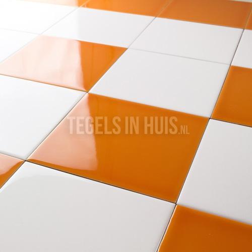 Wandtegels naranja oranje glans 15x15 wandtegel, Doe-het-zelf en Verbouw, Tegels, Wandtegels, Nieuw, 10 m² of meer, Keramiek, Ophalen