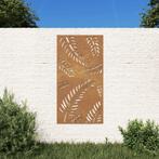 Wanddecoratie tuin bladontwerp 105x55 cm cortenstaal, Verzenden