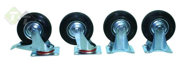 1x Zwenkwiel - 1x Zwenkwiel Met Rem En 2x Bokwiel - 160 Mm -, Doe-het-zelf en Verbouw, Zwenkwielen, Nieuw, Ophalen of Verzenden