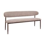 *WOONWINKEL* Eetkamerbank Walnoot Beige 180 Cm, Huis en Inrichting, Verzenden, Nieuw, Stof
