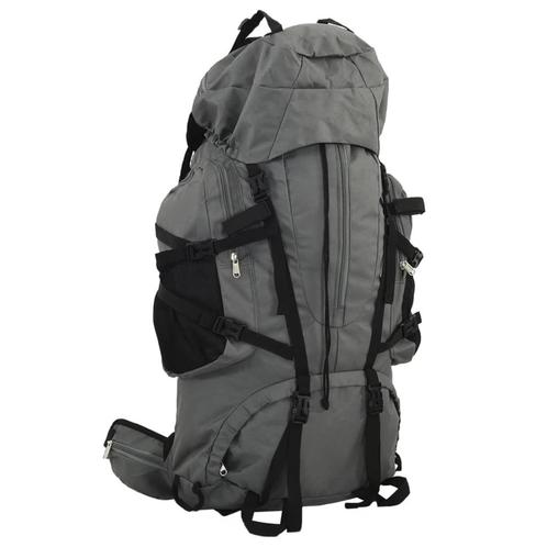 vidaXL Wandelrugzak 60 L oxford stof grijs, Sieraden, Tassen en Uiterlijk, Tassen | Rugtassen, Nieuw, Verzenden