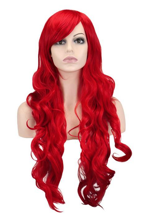 Luxe Extra Lange Zeemeermin Rode Pruik Rode Mermaid Haarwerk, Kleding | Dames, Carnavalskleding en Feestkleding, Nieuw, Carnaval