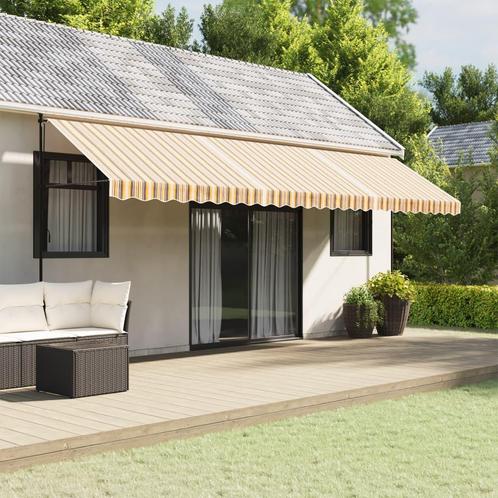 vidaXL Vervangingsdoek voor luifelrok gestreept 6 m geel en, Tuin en Terras, Zonneschermen, Nieuw, Verzenden