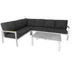 Mondial Living® Stanford Loungeset Wit, Tuin en Terras, Tuinsets en Loungesets, Ophalen of Verzenden, Nieuw