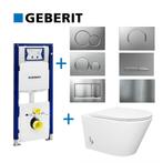 Toiletset UP320 set 22 Stereo Bidet Glans wit Met Sigma, Ophalen of Verzenden, Nieuw, Overige typen