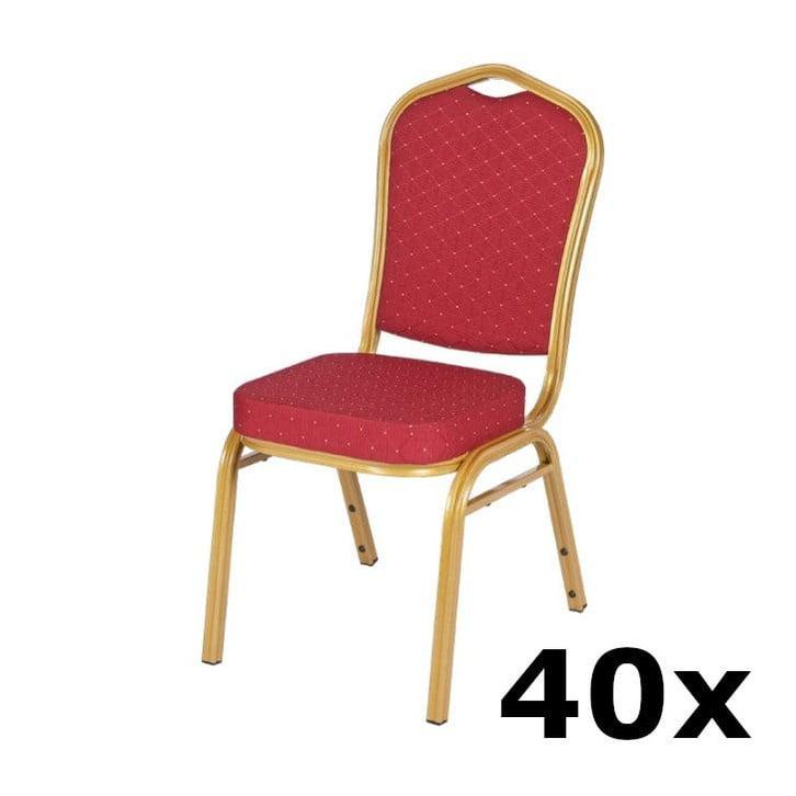 Stackchair Jazz | 40x | Rood | Stalen Frame Luxus, Zakelijke goederen, Horeca | Keukenapparatuur, Nieuw in verpakking, Verzenden