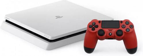 Playstation 4 Slim (Glacier White) 500GB + Rode Controlle..., Spelcomputers en Games, Spelcomputers | Sony PlayStation 4, Gebruikt