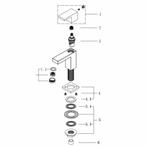 Wastafel Mengkraan Ceres Square Vierkant Rvs Look (Met, Doe-het-zelf en Verbouw, Sanitair, Ophalen of Verzenden, Nieuw