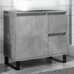 vidaXL Badkamerkast 65x33x60 cm bewerkt hout betongrijs, Verzenden, Nieuw, Minder dan 100 cm