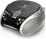 Lenco SCD-24 - Draagbare Radio/CD-speler - Zwart/Zilver, Audio, Tv en Foto, Mp3-spelers | Overige merken, Nieuw, Verzenden