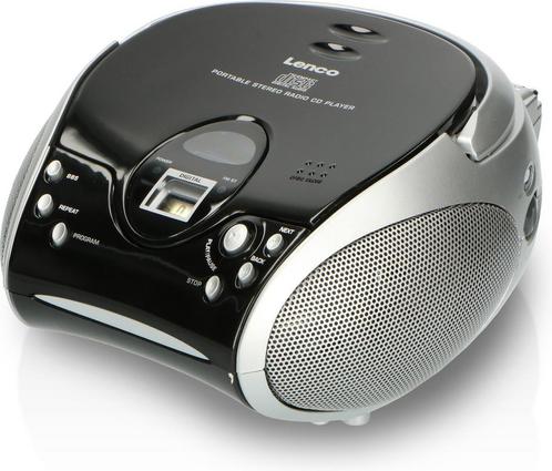 Lenco SCD-24 - Draagbare Radio/CD-speler - Zwart/Zilver, Audio, Tv en Foto, Mp3-spelers | Overige merken, Verzenden