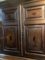 Strak Engels eiken kabinet, 198 cm hoog 115 breed, transport, Antiek en Kunst, Antiek | Meubels | Kasten