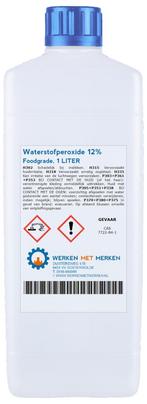 Wmm Chemie Waterstofperoxide foodgrade 12 1 liter, Nieuw, Verzenden