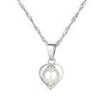 Ketting met hanger - 18 karaat Witgoud - Parel, Sieraden, Tassen en Uiterlijk, Antieke sieraden